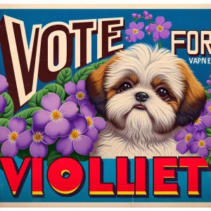 Japanese monster movies theme retro Campaign poster- Vote for Vi...