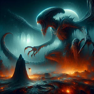 🥶 in the style of Yautja's (Hunter Predator),ultra-detailed, ul...