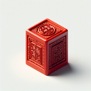 Chinese red seal with no imprint