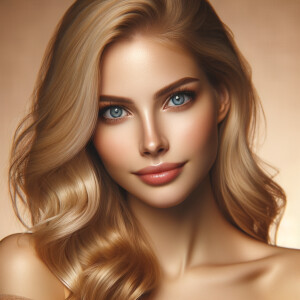 stunning blonde blue eyed girl portrait