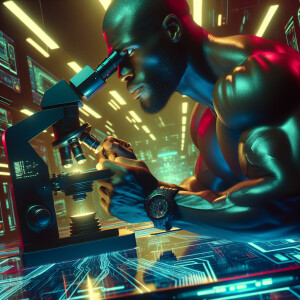 Make it happen Man, a tall African American muscular Nigerian ma...