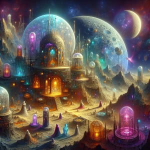 In the heart of a desolate crater on the moon, an eccentric comm...