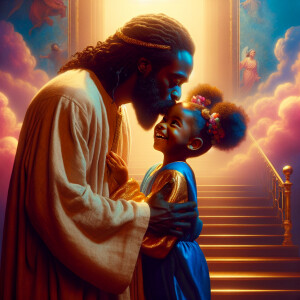 Create an image that shows an emotionally rich and warm scene. I...