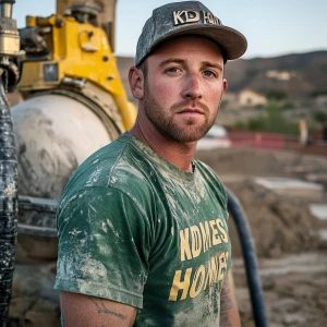 A whole body posed portrait of Brian Nobles a real 28 year old C...