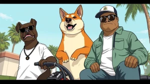 PEPE, DOGE, GIGA SHAD in GTA style