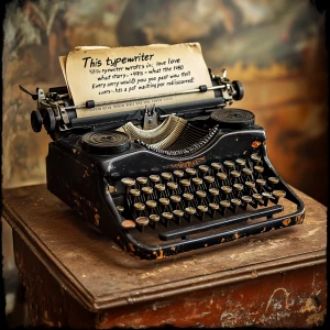 : A high-quality photo of a unique antique (e.g., an old typewri...