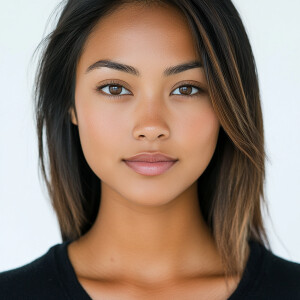 Portrait of a youthful, attractive woman with a Californian styl...