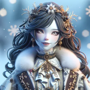 Character concept for a female version of the Grinch, showcasing...