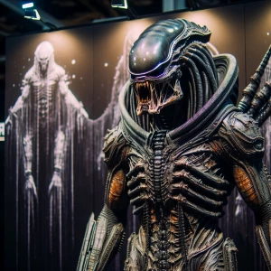 Michael Myers,  in the style of Yautja's (Hunter Predator),ultra...