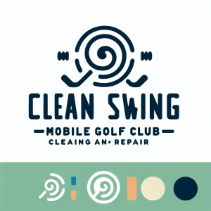 A logo for a company called Clean Swing Mobile Golf Club Cleanin...