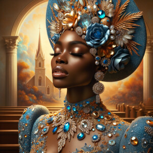 Create an illustration that embodies spirituality and a deep con...