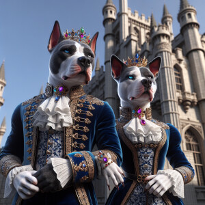 A hyper-realistic 3D image of an anthropomorphic blue velvet wit...