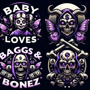 Create a series of five distinct logos:entire scene visible,no e...