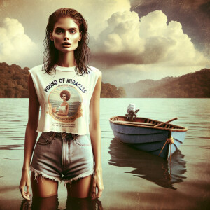 Create realistic faded color photograph from the late sixties of...