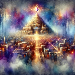 Suspended in a dreamlike haze of past opulence, a grandiose city...