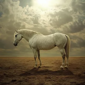 Create an image for the Song- A horse with no name by 1970s band...