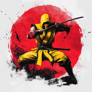 Design an original fan art depiction of the character Scorpion f...