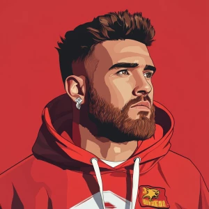 Travis Kelce, gta art style