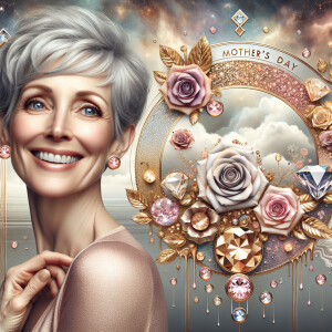 A horizontal portrait of a thinner, smiling curvy 80 year old Ca...