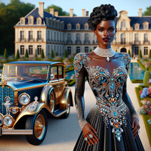 Create a vibrant, 3-D realistic illustration of an light skin, H...