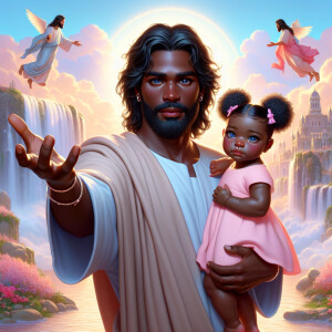 Create a 3D realistic artwork featuring the phrase 'Jesus Saves'...