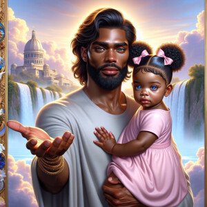 Create a 3D realistic artwork featuring the phrase 'Jesus Saves'...