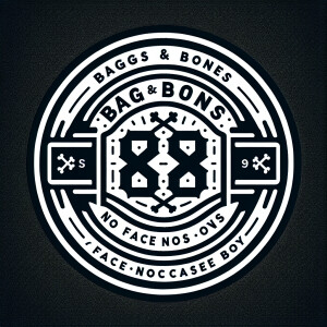 Generate a logo with the text Baggs&Bones up top. And then  the...