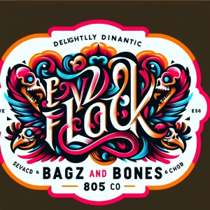 Create a crazy logo. Surprise me with the colors. Brand name the...