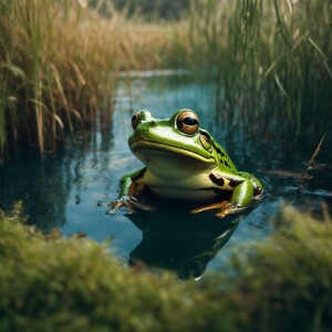 frog big ass on swamp