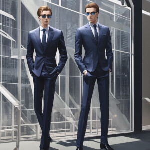Mans suit inspired by windows