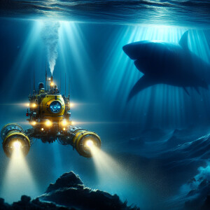 An underwater vehicle called Neptune at a depth of 5 kilometers...