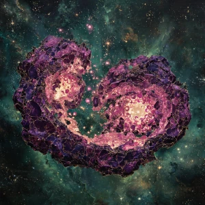 full body photograph of two amorphous figures composed of swirli...