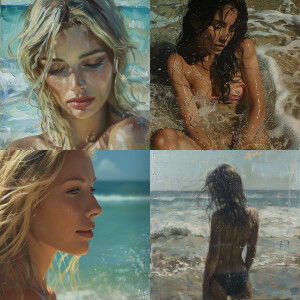 The beach siren wails in the distance, a slight sheen of sweat g...