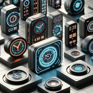Futuristic clocks