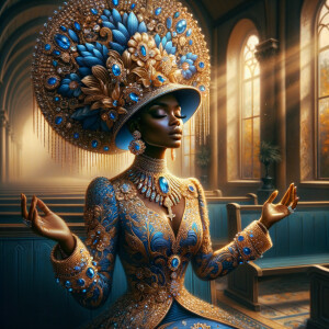 Create an illustration that embodies spirituality and a deep con...
