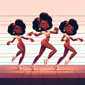 A black girl dancing