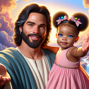 Create a 3D realistic artwork featuring the phrase 'Jesus Saves'...