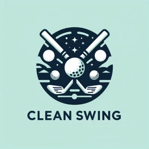 Create a minimalist, sophisticated logo for "Clean Swing," a golf club care service offering cleaning, buffing, polishing, and refinishing. The logo should emanate a premium, upscale vibe akin to top sporting brands like Nike and Callaway, emphasizing simplicity, clever negative space utilization, and limiting elements to three colors maximum. Eschew cartoonish graphics, depictions of golf balls, clubs, detailed artwork, and any text or numerals. You basic shapes in design the logo.