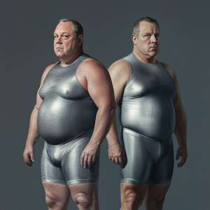 Create a detailed realistic photo illustration featuring head-to...