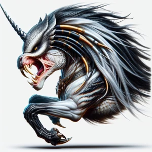 🦄 in the style of Yautja's (Hunter Predator),ultra-detailed, ul...