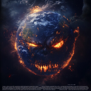 "Create a highly detailed 8K resolution matte painting of Earth...