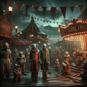 a visual that embodies the eerie and macabre essence of your des...
