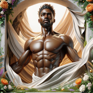 ultra 3-D realistic, perfect anatomy, perfect proportions, afric...