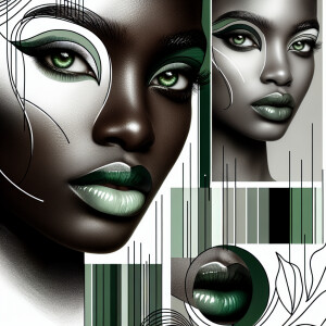 Create a sophisticated color palette with a mix of white, variou...