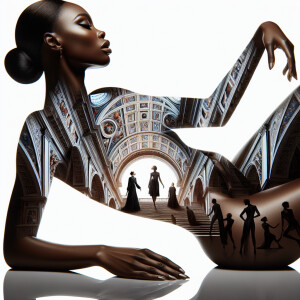 A hyperrealistic and ultra-realistic high fashion 'VOGUE' cover...