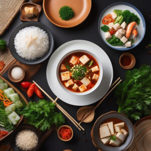 Korean seafood tofu soup