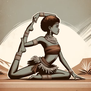 An indigenous African tribal teen. She’s in her tribes tradional...