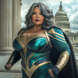 Create a realistic image of a wavy shoulder length short haired...