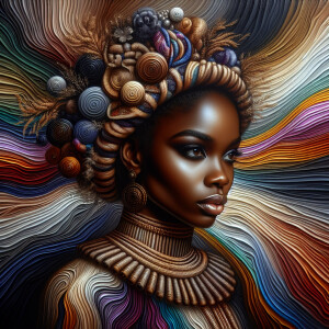 Craft an opulent portrait in airbrush technique showcasing an li...