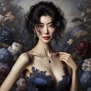 A captivating full-body shot of an exceptionally beautiful woman...